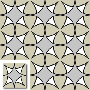 cement mosaic tile ref:157