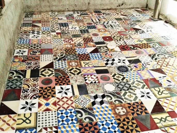 victorian cement mosaic tiles
