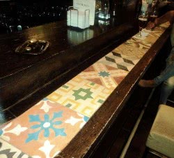 Victorian encaustic tiles for bars